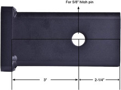 84028P Trailer Hitch Adapter for Class V Duty Hitch Reducer 2.5 to 2 Inches Sle