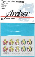 Archer Tiger Battalion Insignias Transfer Decals AR35134
