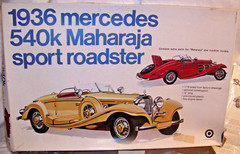 ENTEX 1936 MERCEDES 540K MAHARAJA SPORTS COUPE CAR MODEL 1:16 BOXED 8501