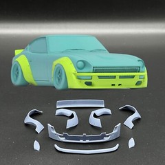 1:24 Datsun 240Z Fairlady Z Pandem Style Widebody Transkit for Tamiya & Hasegawa