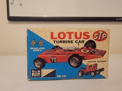 *Rare / Vintage* MPC Lotus “STP” Indy Turbine (Empty) Model Car Box #800-150