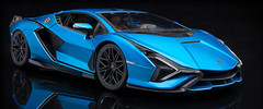 Lamborghini 1:18Race Car12Custom Built Concept Metal Body Model Carousel BLUE 24