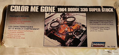 Lindberg Color Me Gone 1964 Dodge 330 Super Sport 1:25 Model Kit Car OPEN BOX