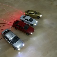 Model Car Sandtable Car 20mA Color Model Car 12V 1:150 Colors Random LEDs