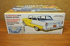 AMT ’55 CHEVY BEL AIR SEDAN MODEL KIT 1/25 SCALE build stock or street rod