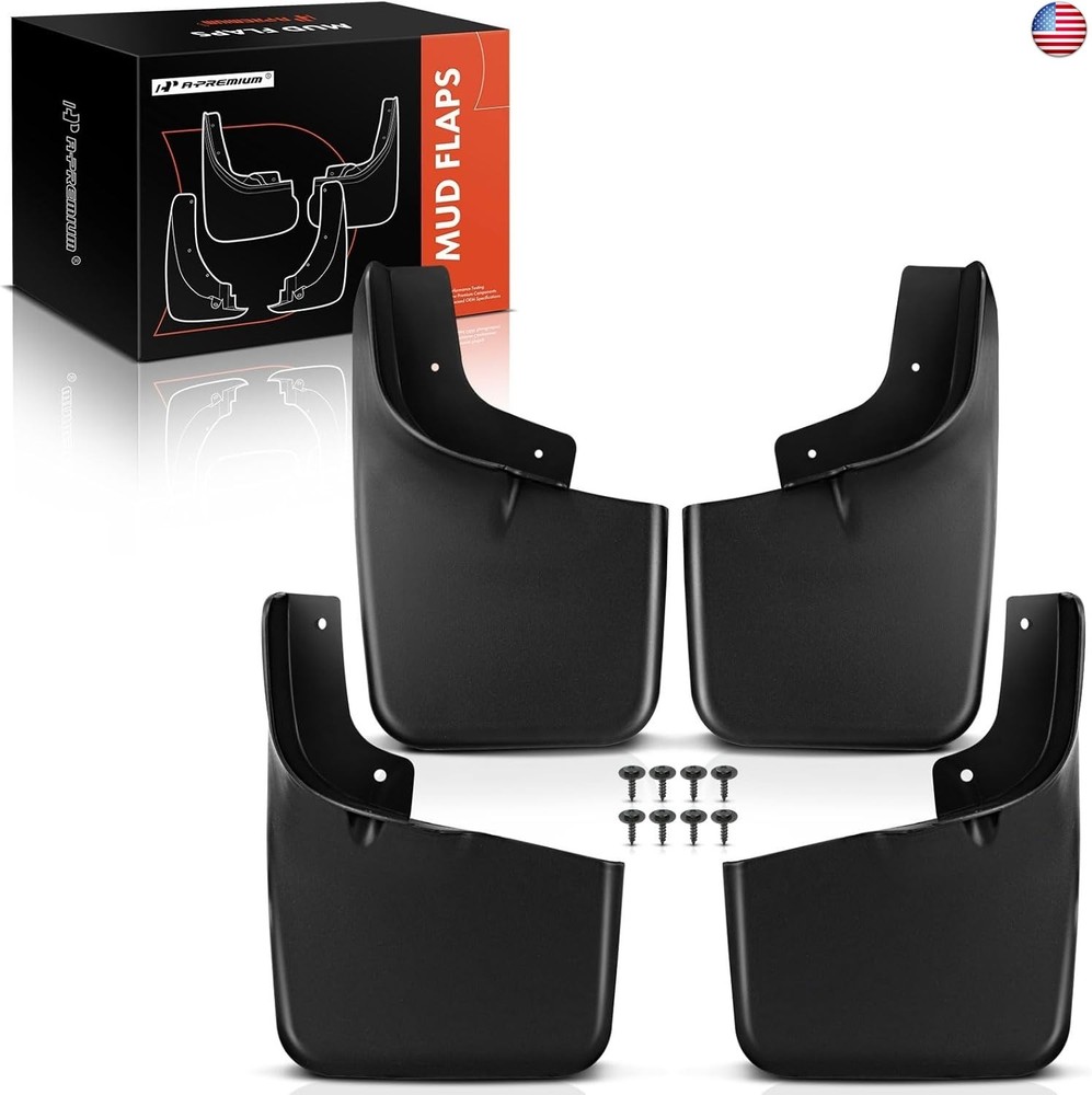 A-Premium Set of 4PCS Mud Flaps Splash Guards Mudguards Mudflaps with Hardware