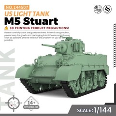 SSMODEL SS144507 1/144 Military Model Kit US M5 Stuart Light Tank WAR WoT