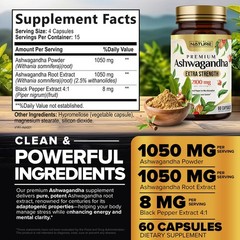 Built by Nature Ashwagandha 2100mg Extra Strength Stress 60 Count (Pack of 1)