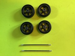 1/24 Maisto 2010 Camaro Tires, Gun Metal Rims & Axles Parts, model car building