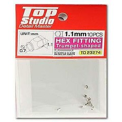 Top Studio Hex 1.0Mm Nut Fitting Metal Parts Trumpet10 Pieces Td23273