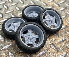 Resin 21/20 Scale In. “Speedway” model car wheels,1/24,1/25