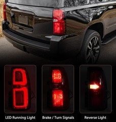FIONE Tail Lights Compatible with Chevrolet Tahoe Suburban 2015-2020 Red Lens