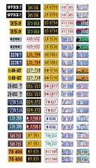 1/64 scale model car assorted USA North Carolina license plates state tags 1:64