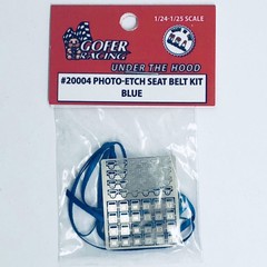 Gofer Racing 1/25 Photo-etch Seat Belt Kit Blue 20004