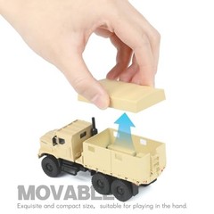 1/64 Military Tactical Truck Model – Armored Off-Road Vehicle Die-Cast Metal Kit