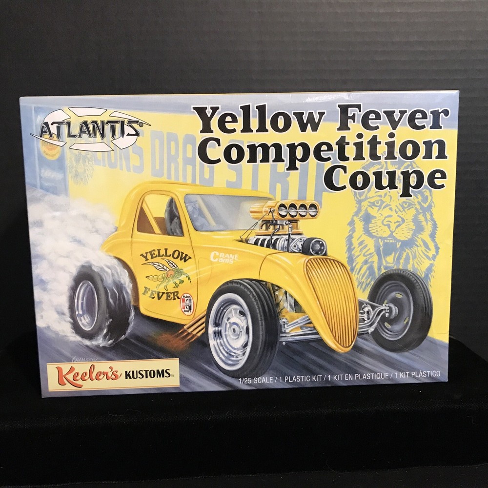 ATLANTIS 13101 YELLOW FEVER COMPETITION COUPE MODEL KIT-NIB-1/25 SCALE