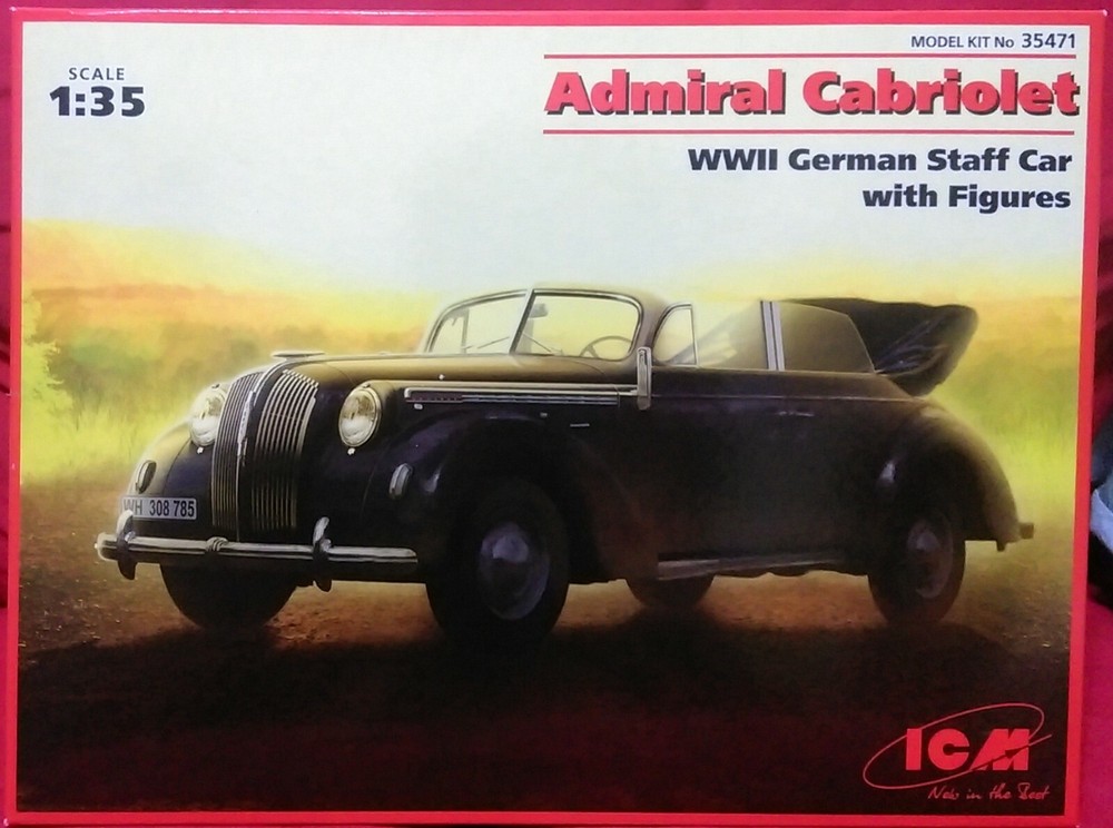 ICM 1/35 WWII German Staff car Admiral Cabriolet w/ Figures