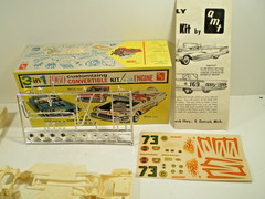 VINTAGE AMT 1960 THUNDERBIRD CONVERTIBLE KIT #1260 REBUILDER OR PARTS *L@@K!