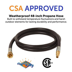 48 In. 3/8 In. I.D. Female Flare Fitting RV Low Pressure Quick Connect Pigtail