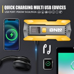 Dna Motoring 12V 2000A Peak Multi-Function Portable Car Battery Jump Starter