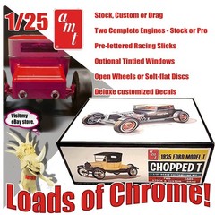 AMT 1167 1/25 1925 CHOPPED T (1925 FORD MODEL T) “ROUND 2” SCALE CUSTOMIZING KIT
