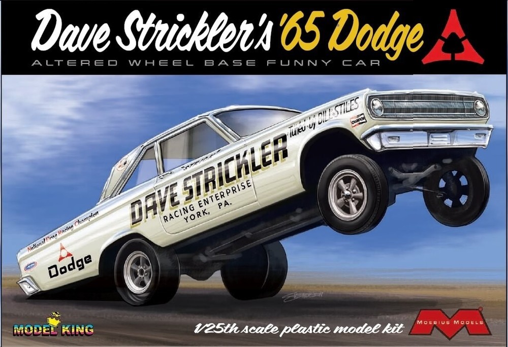 Moebius 2451 1/25 Dave Strickler 1965 Dodge AWB Funny Car Model Kit
