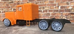 Resin 1/24 Scale: 32-inch “Oval Hole Alcoa”Semi Truck Wheels W/Low Profile Tires