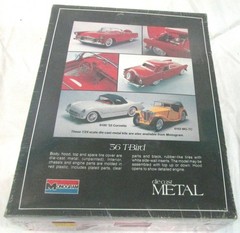 Vintage MONOGRAM DIE-CAST METAL & PLASTIC ’56 T-BIRD 1:24 KIT #6101, 1977, NIB