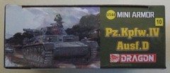 1/144 Pz.Kpfw. IV Ausf.D Medium Tank Dragon Mini Armor #14118 Sealed Inside MIUB