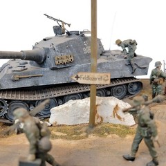 1/35 WWII German Tanks France Time Out Soldiers Museum Quality Diorama Built