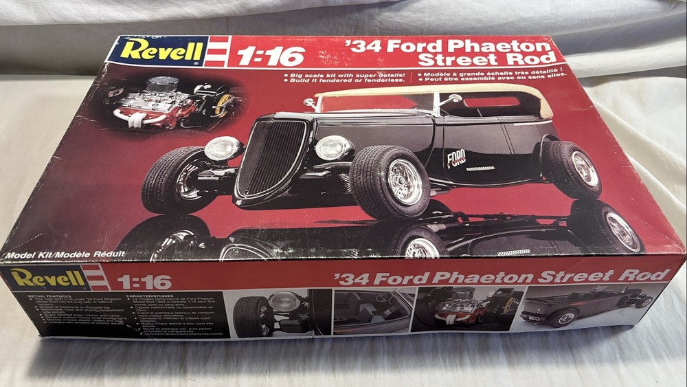 Revell, 1934 Ford, Phaeton, Street Rod, 1/16 Scale,Vintage, Model Kit.