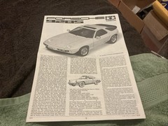 Porsche 928s Model Kit Parts Instructions Only