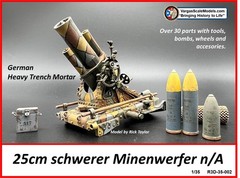 25cm German Minenwefer WW1, Tamiya, Meng, Resicast, Takom, CSM, Copper