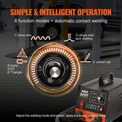 Dent Puller Machine 3000-Watt Spot Dent Puller Welder 6-Mode 120-Volt Digital Pa