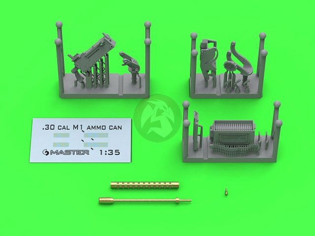Master 1/35 M1919A4 Browning .30 Cal Machine Gun w/E6160 Mount w/Decal GM-35-092