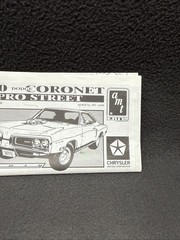 AMT 1970 Dodge Coronet Pro Street Instructions Manual 6140 Mopar 426 Hemi