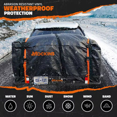 60 In. X 24 In.X 6 In. Folding Tow Hitch Mount Cargo Carrier W/ 25 Cu. Ft. Black
