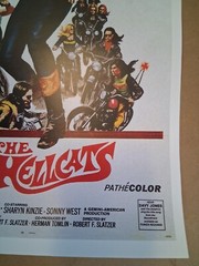 Very cool vintage 1960’s THE HELLCATS biker cycle poster 30 yr old reprint GREAT