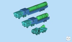 1/350/400/700 Chinese Dongfeng 5C Missile Transport Vehicle Unpainted/3 Pc