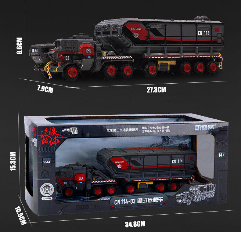 1:144 The Wandering Earth Tank Car Van Truck Cn114-03 Model With Display Table