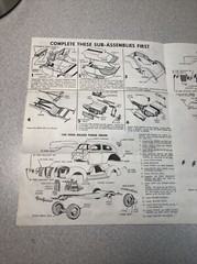 Vintage AMT 1939-40 Ford 1:25 Tudor Sedan 3 in 1 Model Original Instructions