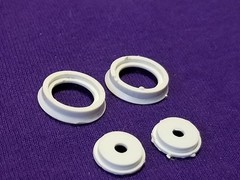 JOHAN 1966 Marlin 2 – FRONT INNER WHEELS & RETAINERS for 1:25 Model Kit 66