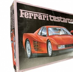 Vintage 1985 Fujimi Ferrari Testarossa 1/16 Scale Red Plastic Model Kit Japan