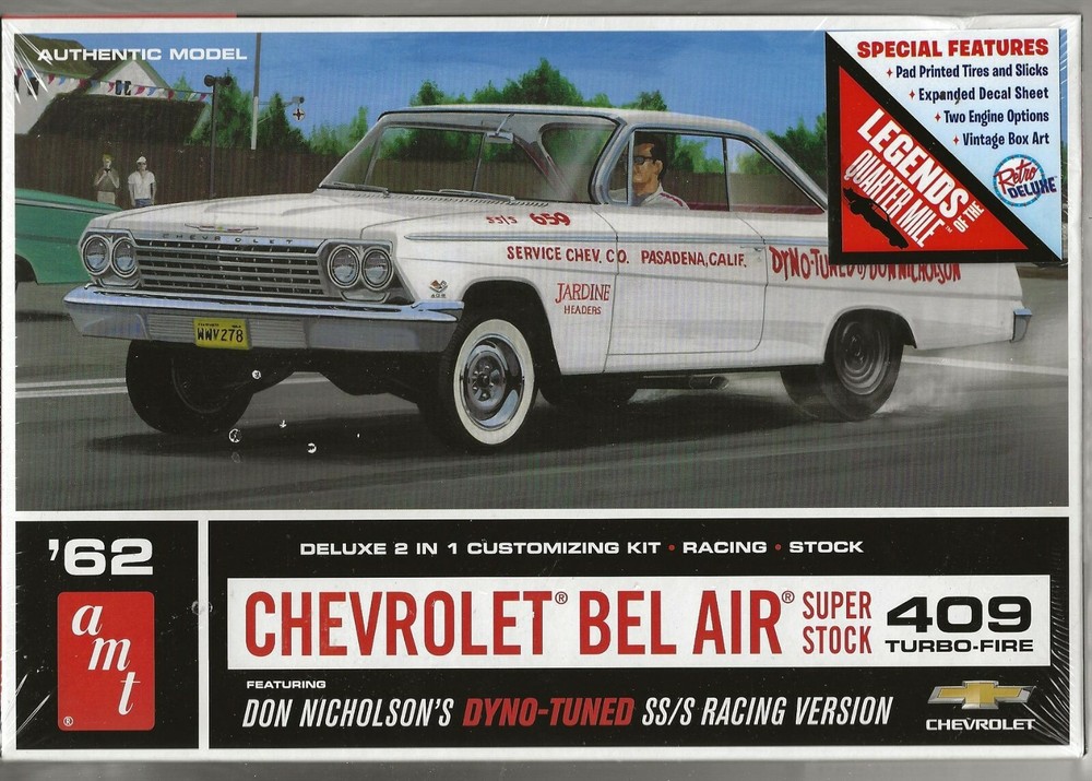 AMT 1962 ’62 Chevrolet Bel Air, Don Nicholson’s SS/S Racing Version 1/25 1283 ST