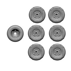 SOL Resin Factory 1/16 WWII US M8 Combat Wheel Tyres with Chain