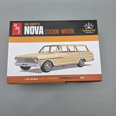 AMT1202 1963 Chevy II Nova Station Wagon Parts Kit Bash Chrome Wheels