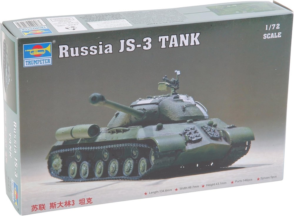 Trumpeter 7227 Russian JS-3 Tank 1:72 New Free Shipping
