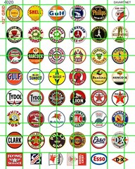 4020 DAVE’S DECALS GAS/OIL SET ROUND GARAGE DIORAMA DECALS 1/2″ W HO 1:64 & more
