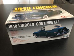 Lindberg 1948 Lincoln Continental 1/25 Kit, New, Open, Parts Sealed in Box