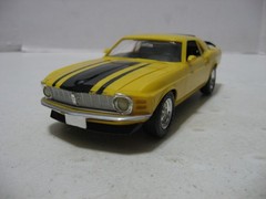 Monogram Yellow 1970 Ford Mustang Boss 302 1/24 Scale Built Model Kit #2923